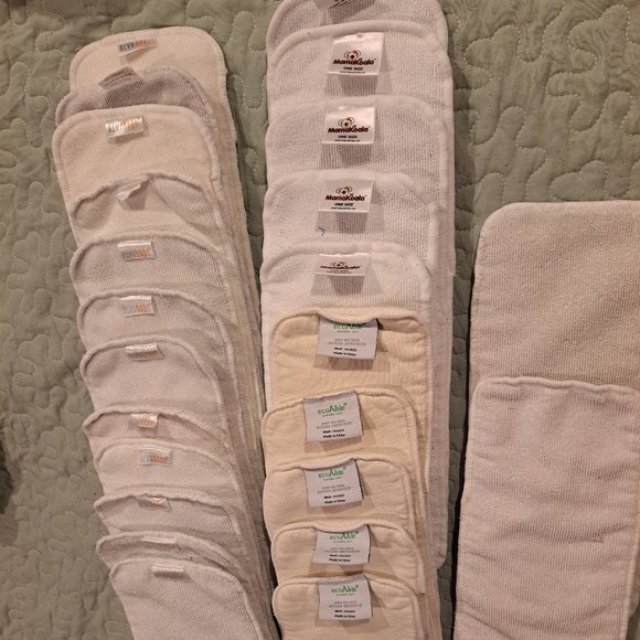 LOT of Cloth Diapers + Inserts (12 diapers/24 inserts) - Picture 4 of 6
